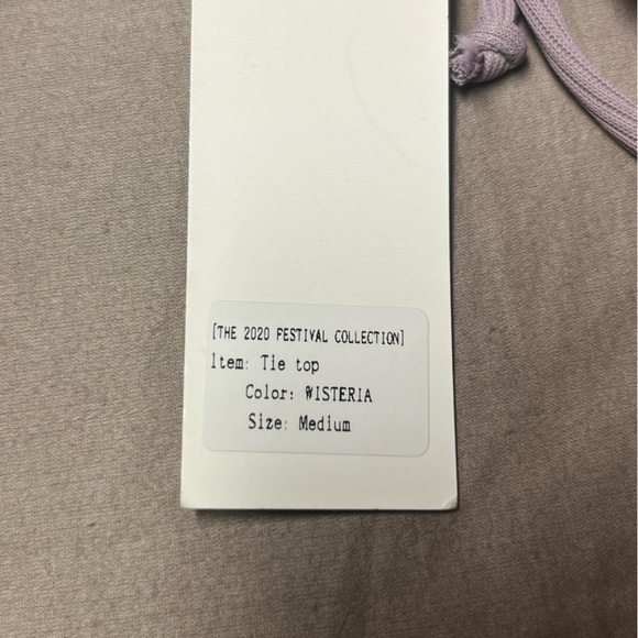 BoutineLA wisteria ribbed tie top - Picture 3 of 4